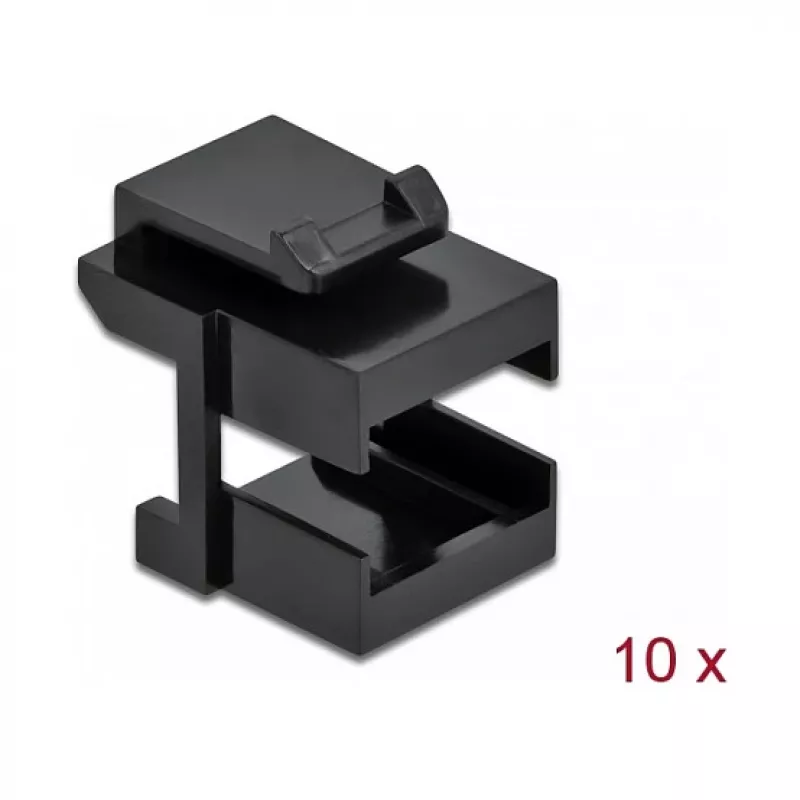 Keystone gaubtuvas DeLOCK 86806 juodas skaiduliniams jungtuvams 10 vnt.