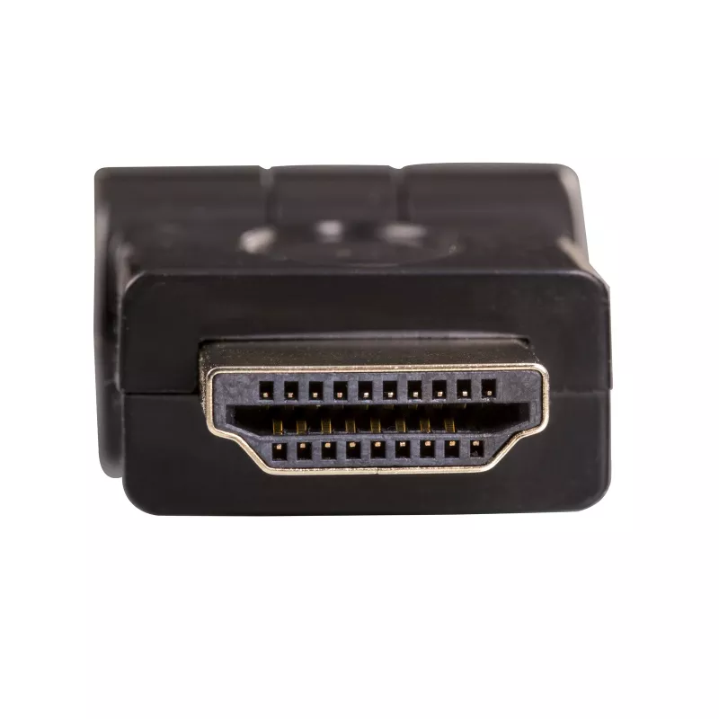 Akyga AK-AD-40 HDMI (M) į HDMI (F) 180° pasukamas kampinis adapteris, juodas
