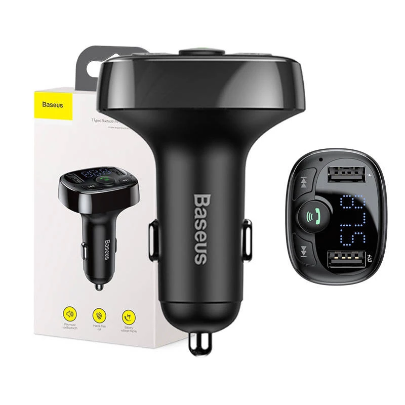 FM siųstuvas Baseus SUP0004410 87.5-108 MHz Bluetooth USB juodas