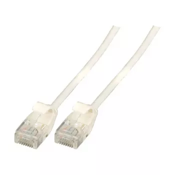 EFB-Elektronik RJ45 jungiamasis kabelis Cat.6A U/UTP TPE 3,6mm itin lankstus Baltas 0,15m