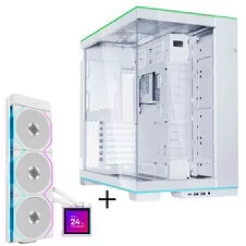 Lian Li O11 Dynamic EVO RGB PC korpuso rinkinys + HydroShift II LCD-S 360TL AiO - Baltas