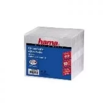 Hama CD Slim Pack 4 dėžutė 4 diskams, pakuotė 10 vnt., permatoma