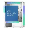 PC korpusas Montech X3 GLASS Midi Tower baltas