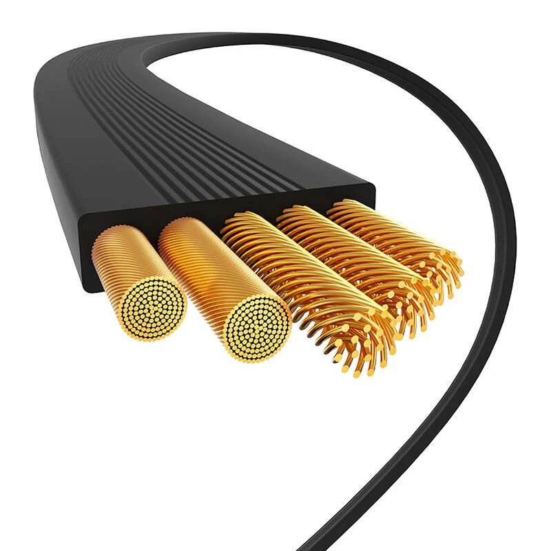 Baseus Free2Pull USB-C į USB-C įkrovimo laidas 100W, juodas (P10364500113-Z2)