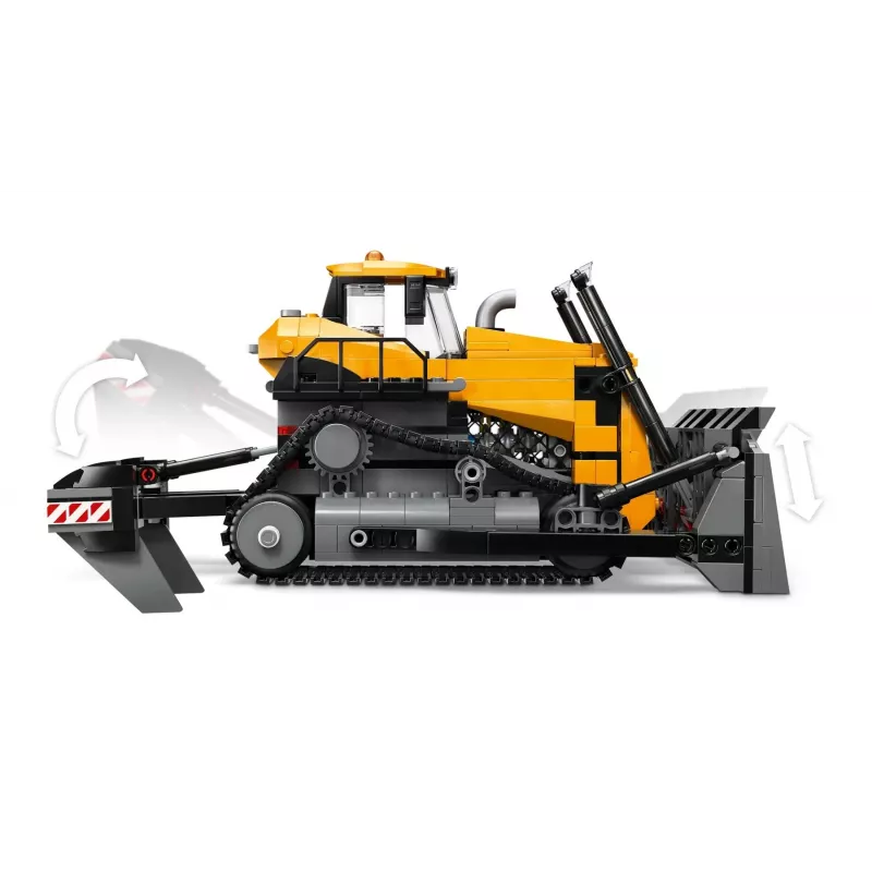Konstrukcinis buldozeris LEGO 60466, City serija, 682 detalės, 3 minifigūrėlės, rekomenduojamas amžius 8+, dydis 120×240×130 mm