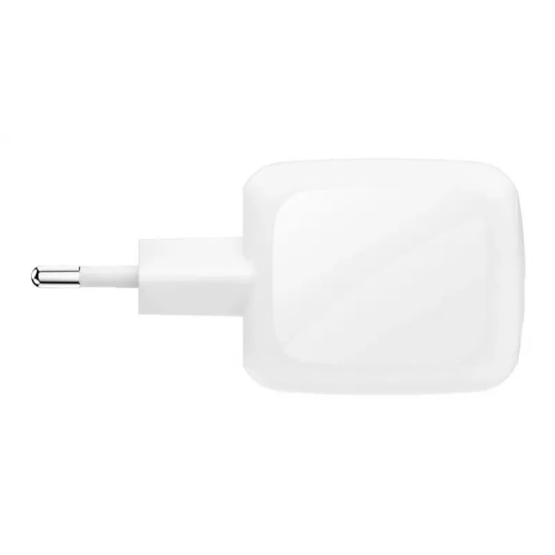 Greitasis AC sieninis įkroviklis Belkin WCH020KQ2MWH-B6 — 2x USB‑C, 2 m integruotas kabelis, baltas