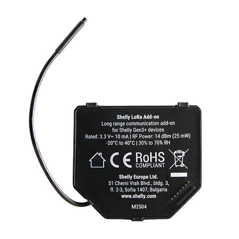 2 vnt. Shelly LoRa Add-on EU868 relių rinkinys