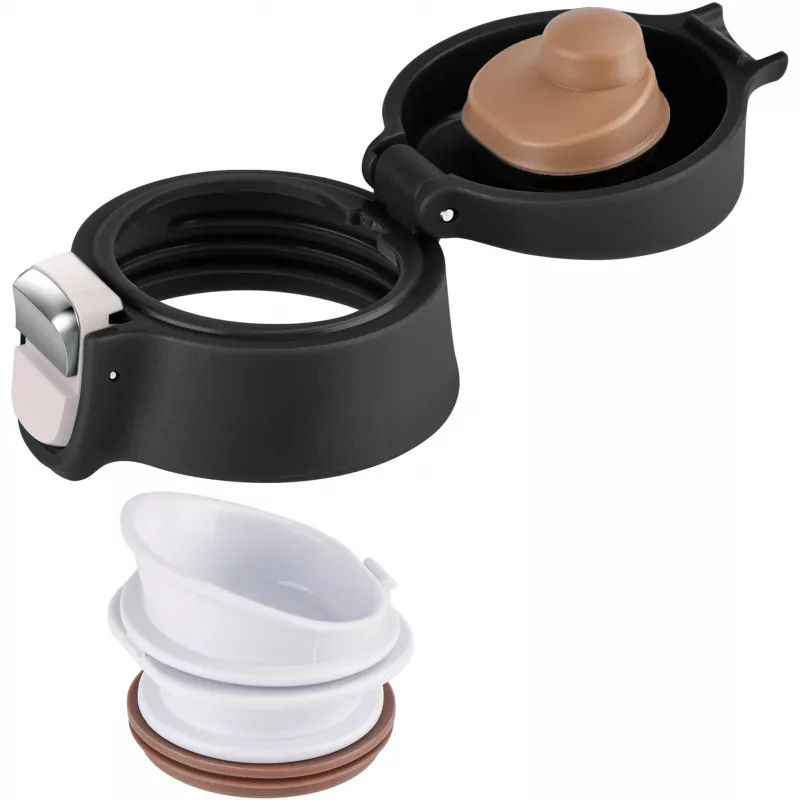 Kelioninis puodelis EMSA N2151700 0,4 L, juodas matinis, užverčiamas dangtelis