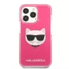 Karl Lagerfeld KLHCP13XTPECPI iPhone 13 Pro Max 6,7 colio kietas dėklas Fuchsia/FUSCHIA Choupette Head