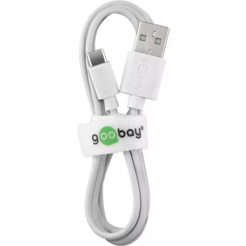 Wentronic 59130 2m USB-A USB-C laidas, baltas (59130)