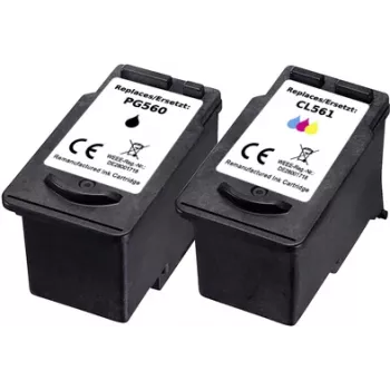 Renkforce rašalo rinkinys, suderinamas su Canon PG-560 + CL-561 (3713C006), juoda, žydra, purpurinė, geltona RF-I-C-PG560CL561BKCMY2PK RF-5706084