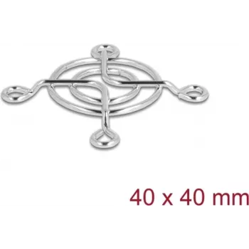 Ventiliatoriaus grotelės DELOCK 67304 metalinės, 53×53 mm, sidabrinės