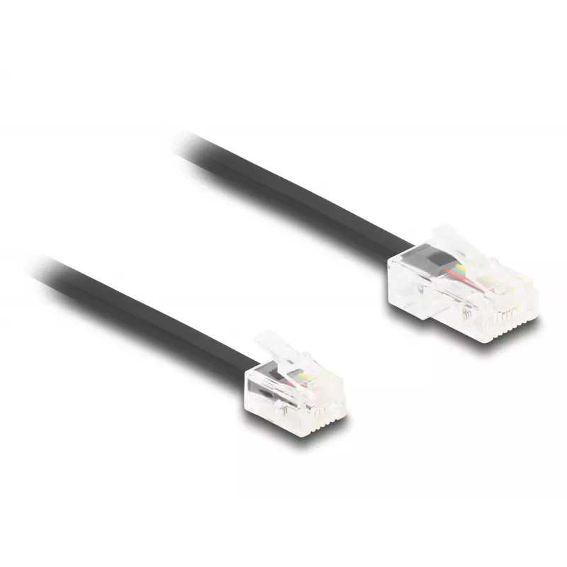 DeLOCK telefono kabelis RJ11 kištukas – RJ45 kištukas, juodas, 3 m