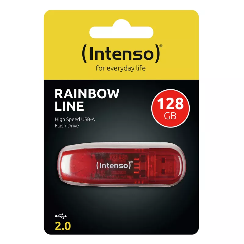 USB atmintukas Intenso 128 GB USB-A 2.0 Raudonas Skaidrus
