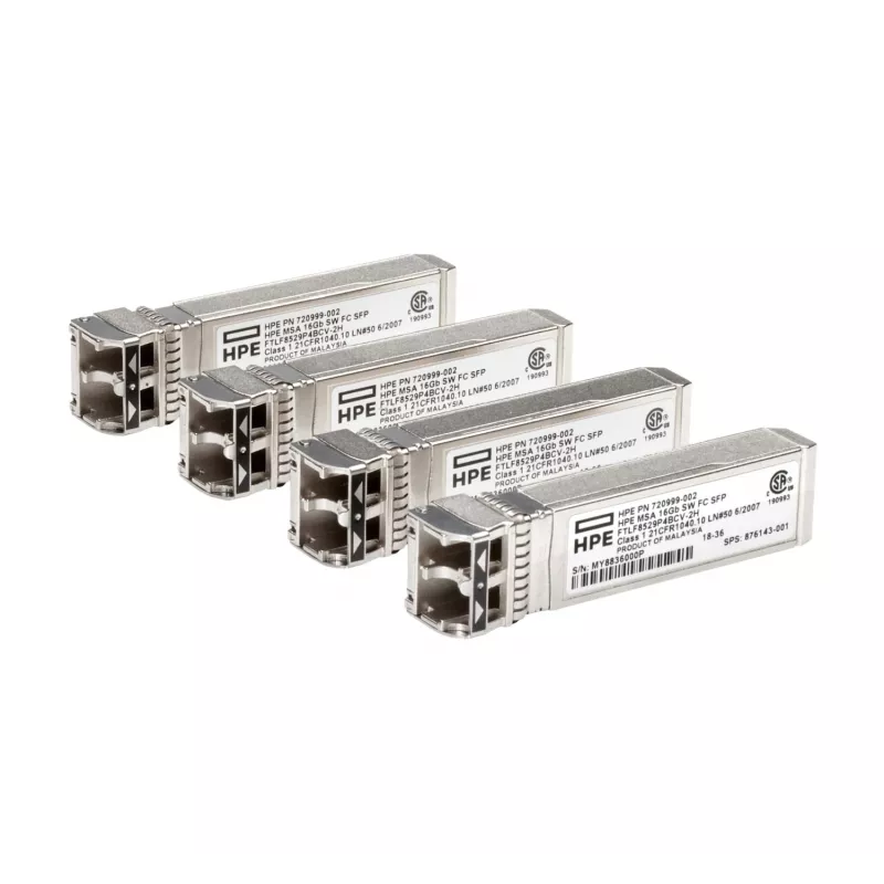 HPE C8R24B 16Gb Fibre Channel SFP+ siųstuvas-imtuvas (trumposios bangos), 4 vnt. rinkinys
