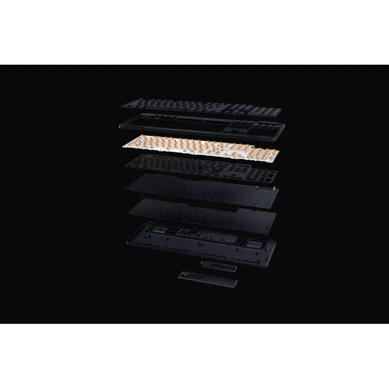 Gaming klaviatūra Razer BlackWidow V4 Low-profile Wireless – žemo profilio mechaniniai klavišai, Bluetooth ir 2,4 GHz
