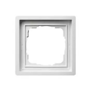 Sieninė plokštė / jungiklio dangtelis Gira 0211112, bevaržtis, baltas, 83,3×83,3 mm, 10,6 mm storio