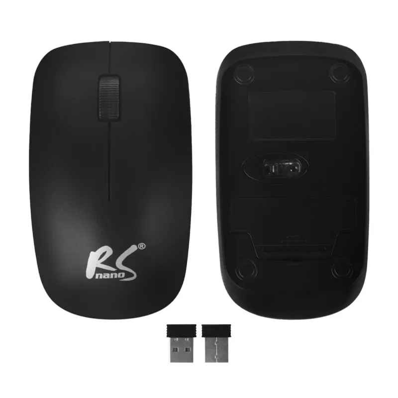 Belaidis klaviatūros ir pelės rinkinys NanoRS RS580 su ergonomišku dizainu