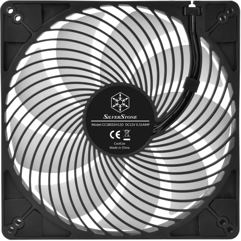 Korpuso ventiliatorius SilverStone Air Penetrator 184i ARGB 180mm – juodas