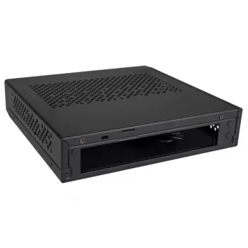 Akasa Cypher MX3 Mini Tower - korpusas - SGCC - juodas - Thin Mini-ITX - kietasis diskas - maitinimas (A-ITX38U3-M1B)