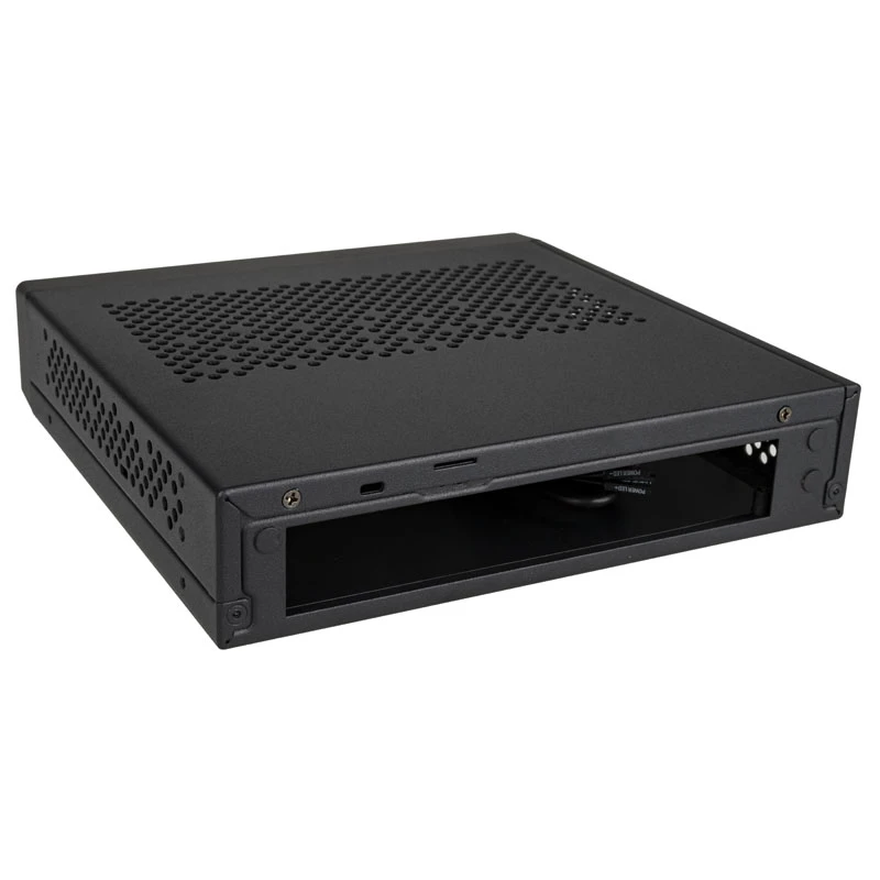 Akasa Cypher MX3 Mini Tower - korpusas - SGCC - juodas - Thin Mini-ITX - kietasis diskas - maitinimas (A-ITX38U3-M1B)