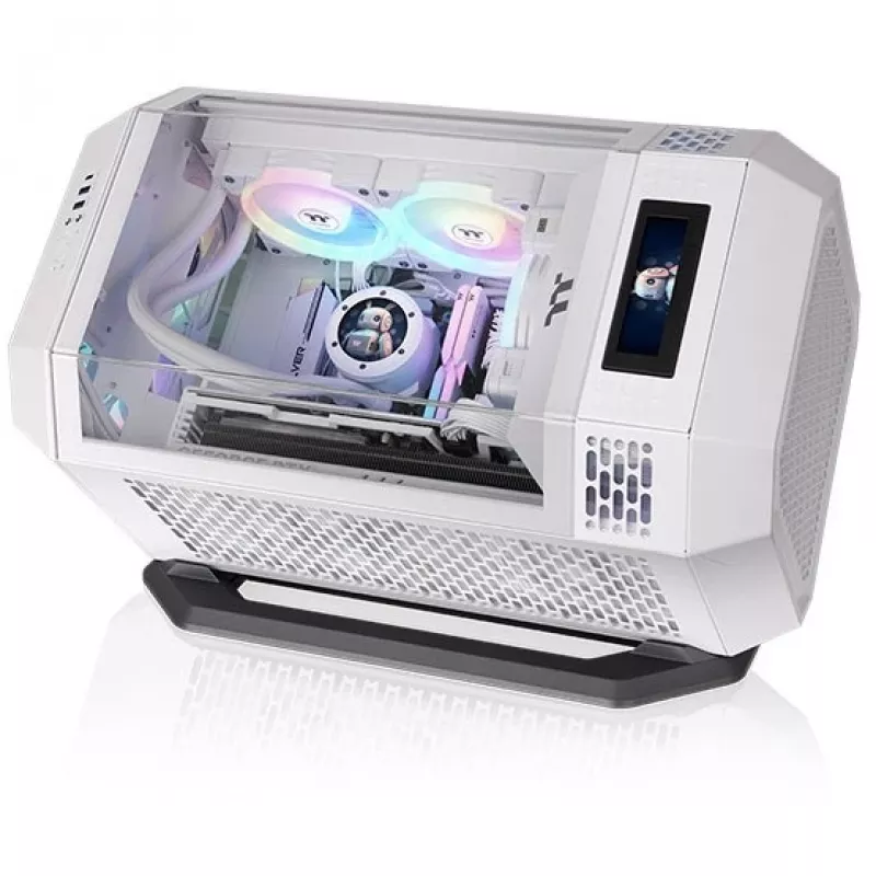 Stovo rinkinys THERMALTAKE skirtas The Tower 250 – horizontalus išdėstymas, Snow apdaila, juoda/balta