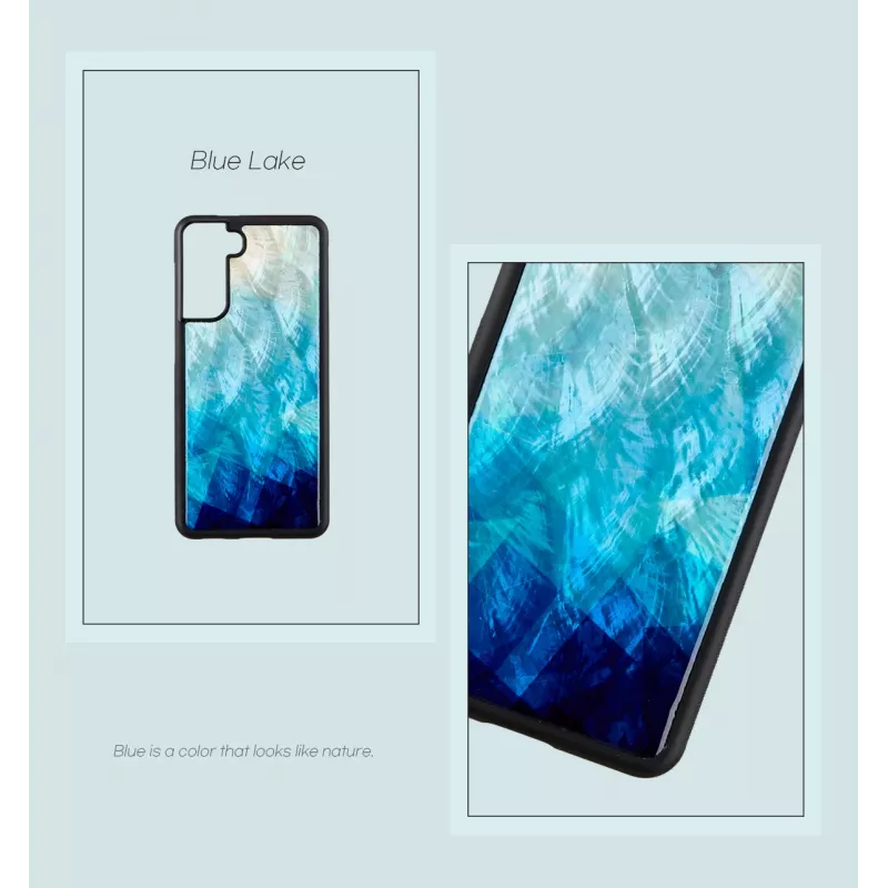 Apsauginis dėklas iKins Samsung Galaxy S21 Blue Lake Black