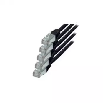 Tinklo kabelis ShiverPeaks Cat6 S/FTP 0,5 m juodas