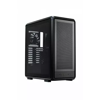 PC korpusas Cooler Master MasterFrame 500 Mesh – juodas su permatomu šonu, ATX/EATX, 2x200 mm priekyje, 1x120 mm gale