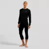 Odlo BL TOP crew neck l/s ACTIVE WARM ECO vyriški marškinėliai, dydis M, juodi