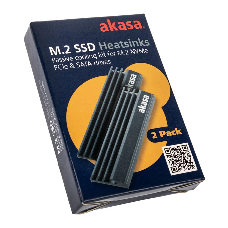 Akasa A-M2HS01-KT02 aušinimo sistema SSD šilumos šalintuvas/radiatoriuss juodas 1-2