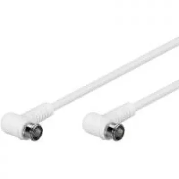 Wentronic Goobay SAT kampinis jungiamasis kabelis, F-Quick, 100% ekranuotas, baltas, 1,5 m - F-Plug (Quick) 90° F-Plug (Quick) 90° (67341)
