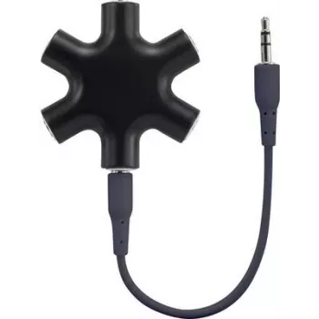 SpeaKa Professional SP-7870556 Laidinė sąsaja / lyties adapteris 3,5 5x 3,5 juoda (SP-7870556)