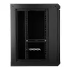 EXTRALINK LITE 9U 530x400 sieninis stelažinis kabinetas juodas su lentyna