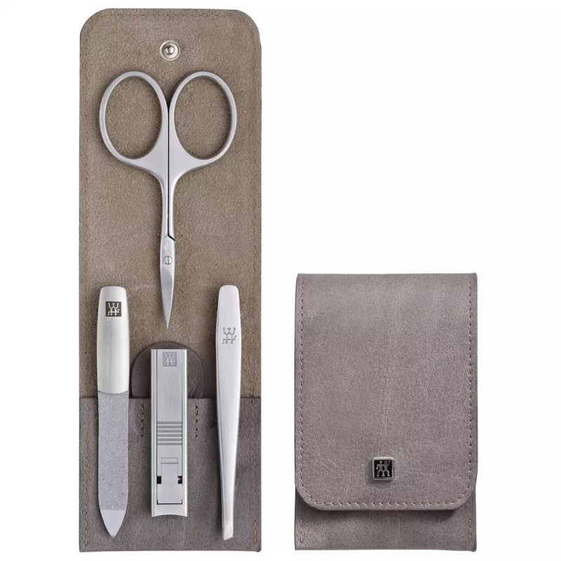 ZWILLING TWINOX nerūdijančio plieno manikiūro priedai, taupe spalva, 4 dalys