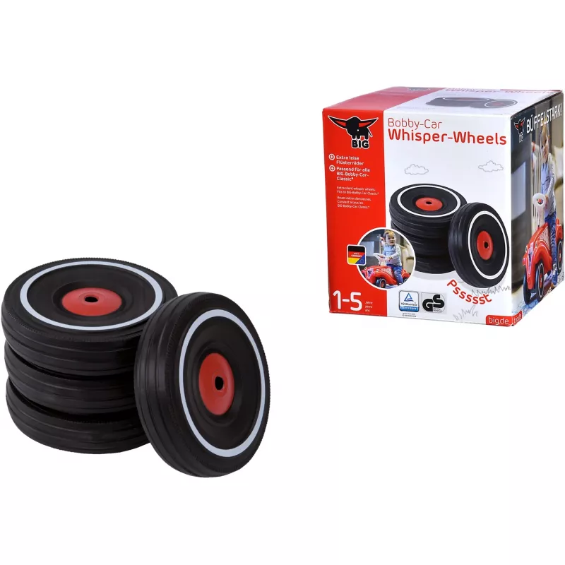 Vaikiškas automobilis Simba-Dickie BIG Bobby-Car Whisper Wheels, tylių ratų rinkinys