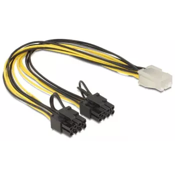 DeLOCK 83433 vidinis maitinimo laidas 0,3 m PCI-E 6+2 kontaktų į 6 kontaktų