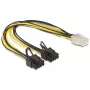 DeLOCK 83433 vidinis maitinimo laidas 0,3 m PCI-E 6+2 kontaktų į 6 kontaktų