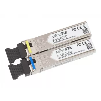 MikroTik S-3553LC20D SFP optinis modulis (pora, 1.25G, vienmodis, 20 km)