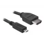 DeLOCK HDMI laidas 3 m - Micro-HDMI (M) - HDMI (M) - 32 AWG (82663)