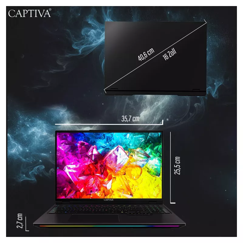 Nešiojamas kompiuteris Captiva Notebook Ultimate Gaming R95-062GE 64GB/4TB SSD RTX5090 Win 11