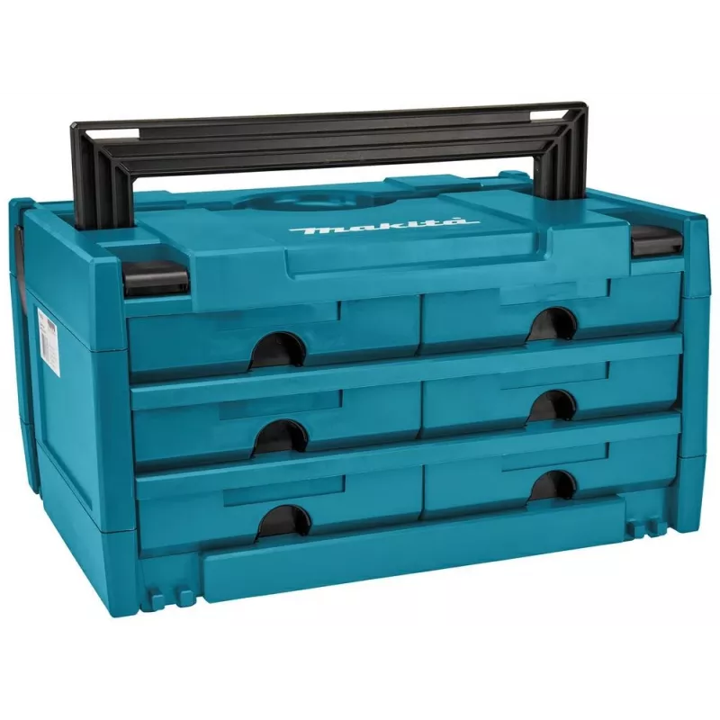 Dėžutė smulkioms detalėms Makita MAKSTOR 3.6, juoda, mėlyna