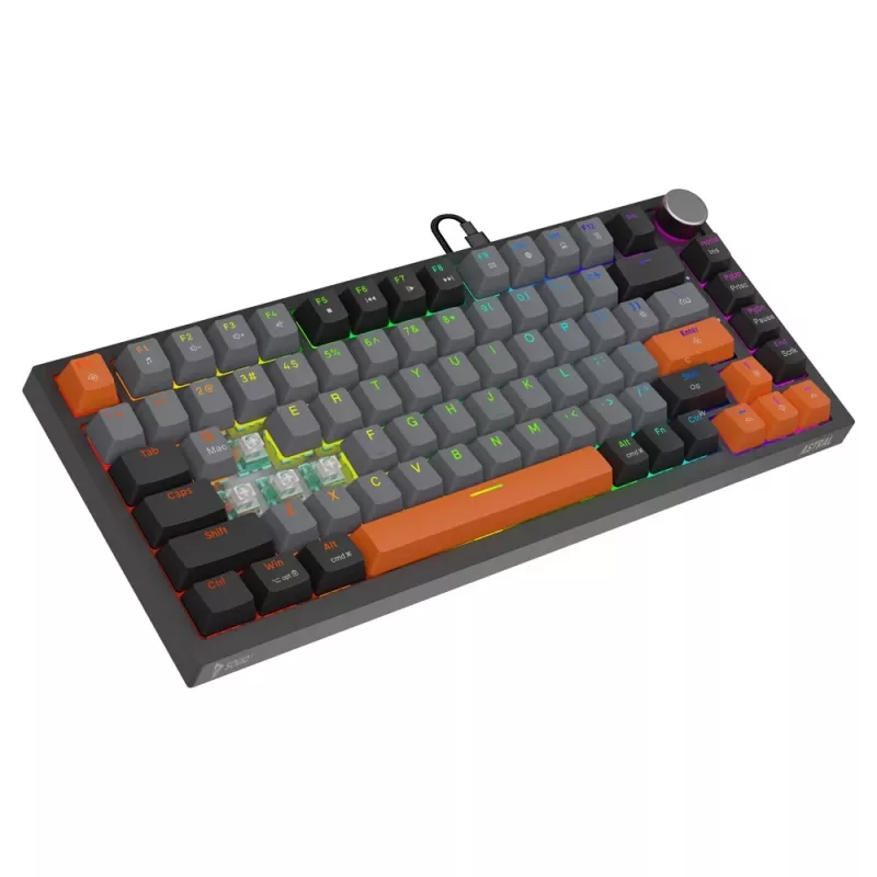 Savio ASTRAL BLACK JADE 3 SPALVŲ klaviatūra žaidimams USB QWERTY US International