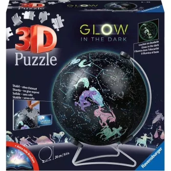 3D Puzle kamuolys Žvaigždžių gaublys Švytintis tamsoje