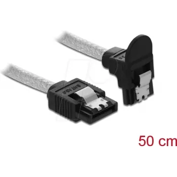 SATA kabelis DeLOCK 85346 0,5 m juodas permatomas
