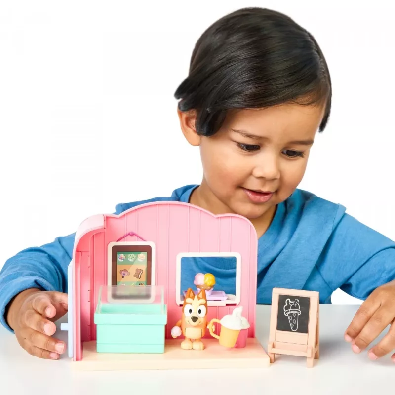 TMTOYS Mini Bluey ledų parduotuvėlė BLU17553 – miniatiūrinės figūrėlės, kolekcinis žaidimų rinkinys
