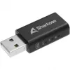 Vidinis USB Type-A į 3,5 mm DAC adapteris Sharkoon DAC Pro S — 2 V išėjimas, juodas, kompaktiškas (42×17,3×9,7 mm)