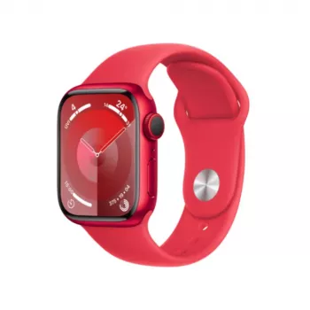 Apple Watch S9 Aliuminis Cellular 41mm Raudona (Sport Dirželis raudonas) M/L NAUJAS