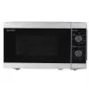 Kombinuota mikrobangų krosnelė Sharp YC-MG01E-S — 20 L, 800 W mikrobangos, 1000 W grilis, 5 galios lygiai, sukimo valdiklis, 25,5 cm padėklas