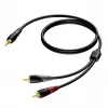 Procab stereo 3,5 mm kištukas į 2x RCA (Cinch) kištukus laidas 3 m